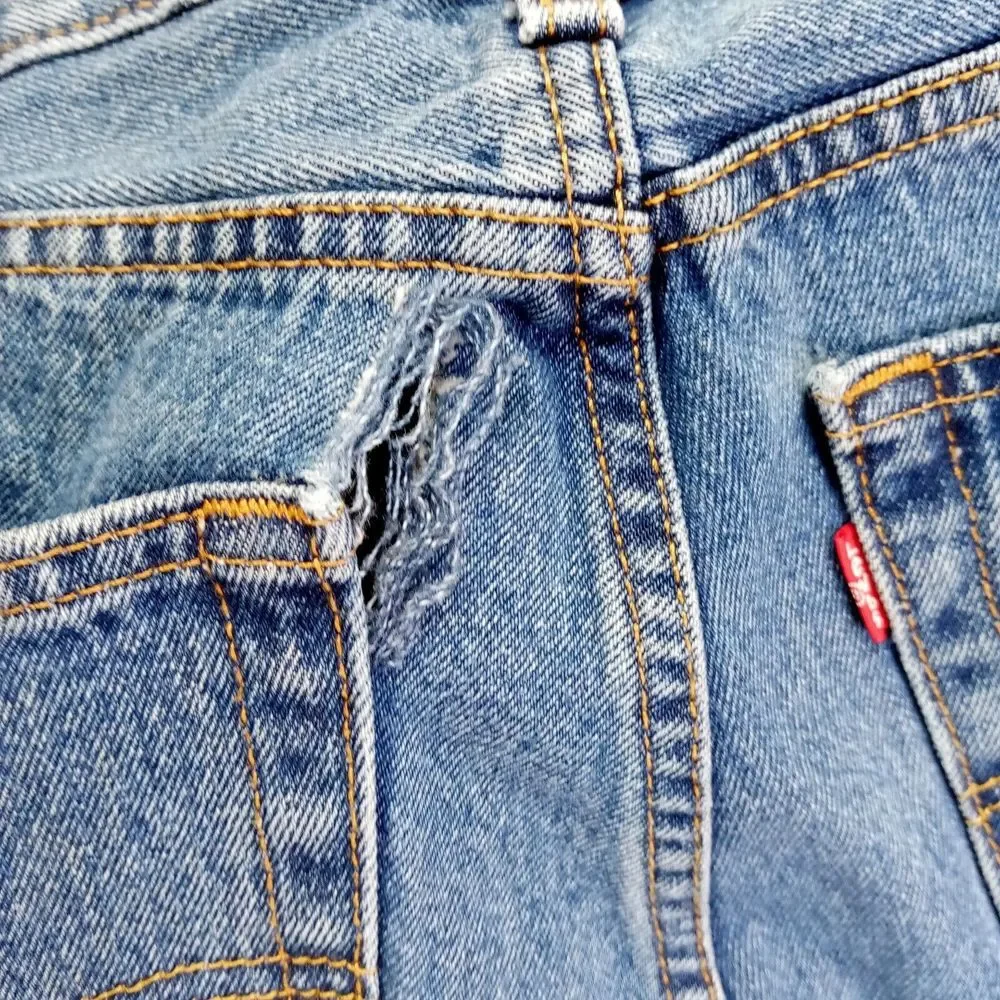 Levis 516 Jeans Mens 32x30 Slim Straight‎ Cotton Denim Medium Wash